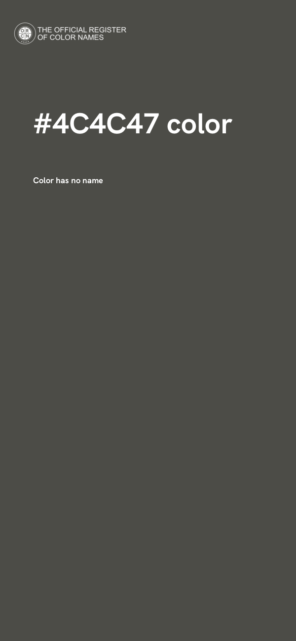 #4C4C47 color image