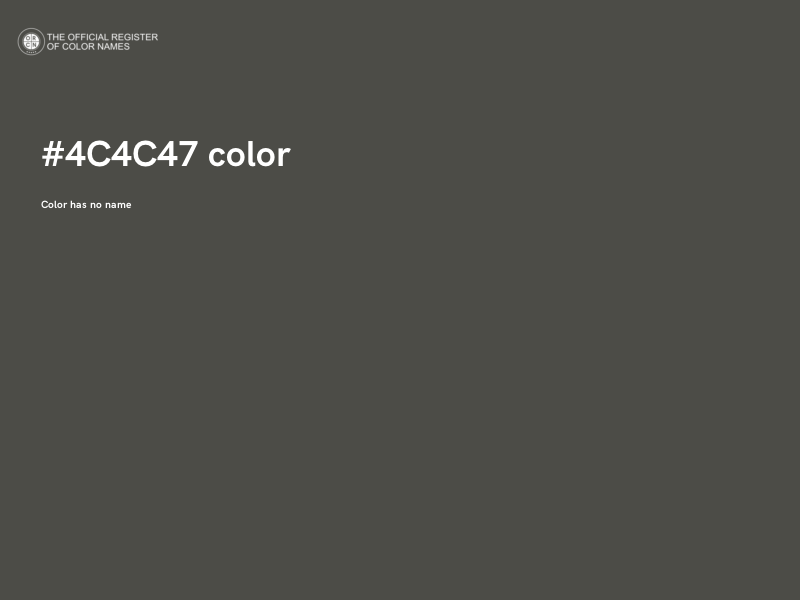 #4C4C47 color image