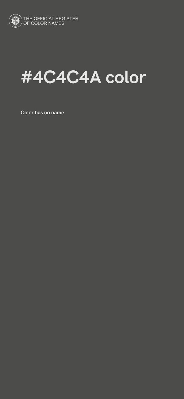 #4C4C4A color image