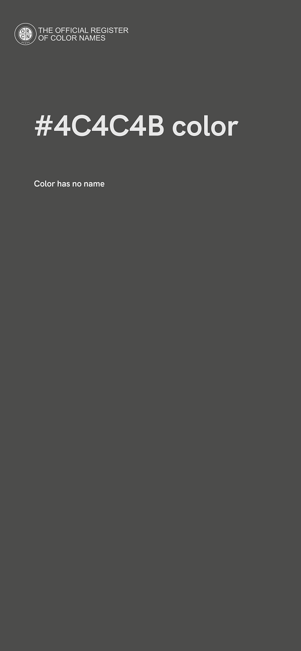 #4C4C4B color image