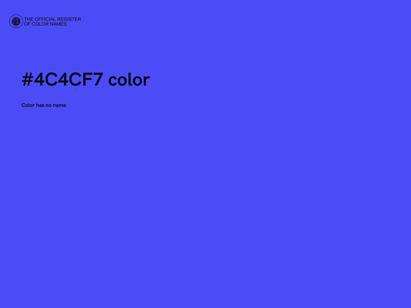 #4C4CF7 color image