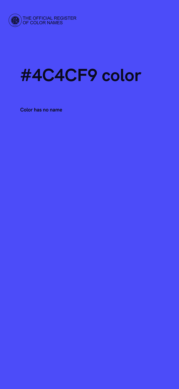 #4C4CF9 color image