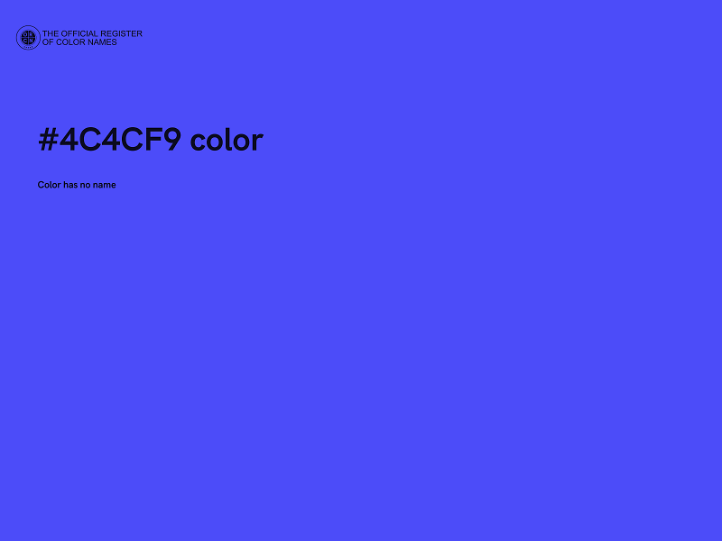 #4C4CF9 color image