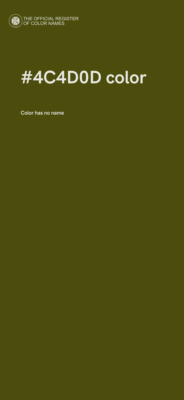 #4C4D0D color image