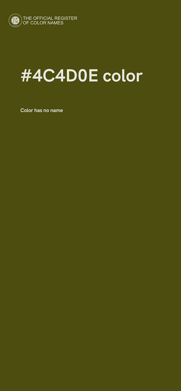 #4C4D0E color image