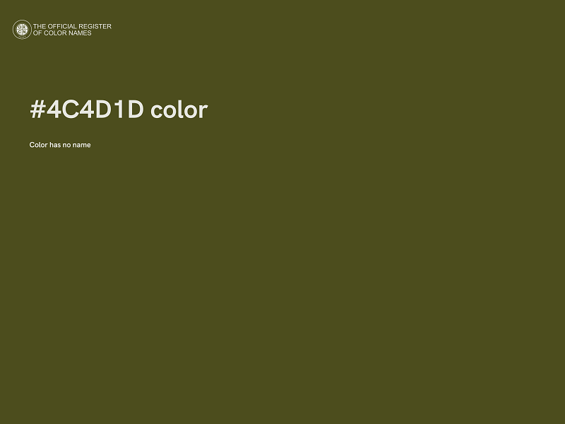 #4C4D1D color image