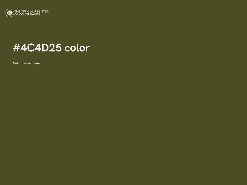 #4C4D25 color image