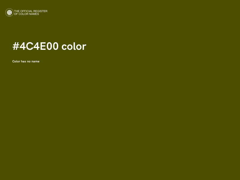 #4C4E00 color image