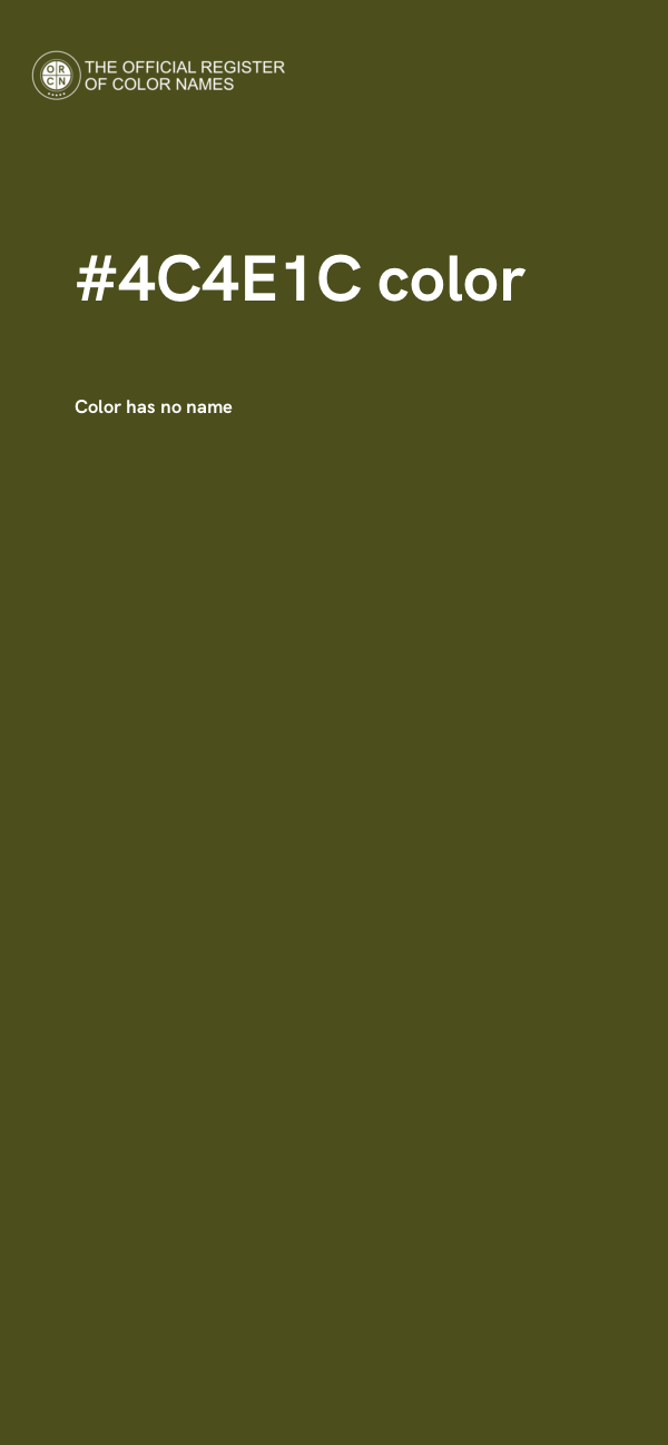 #4C4E1C color image