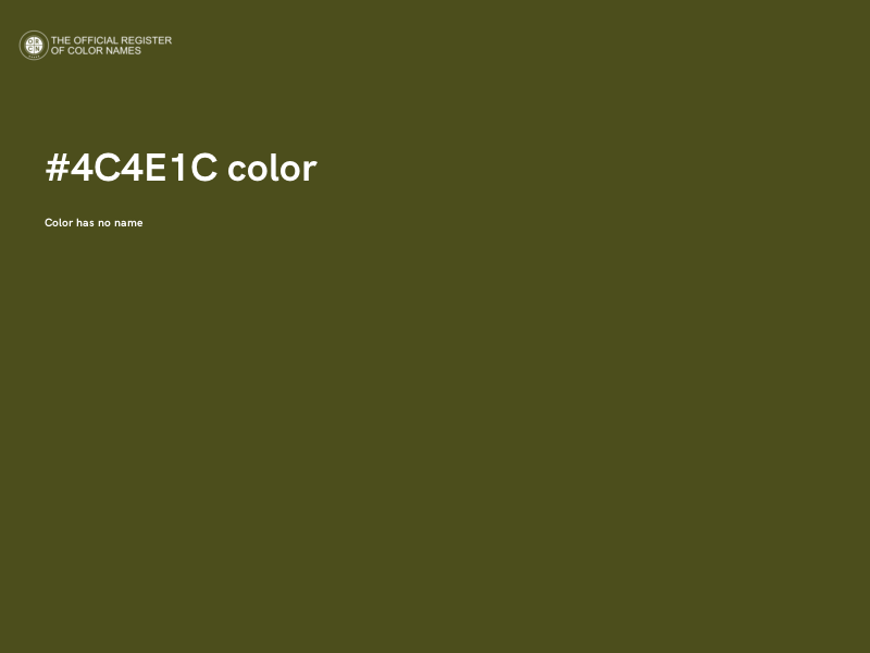 #4C4E1C color image