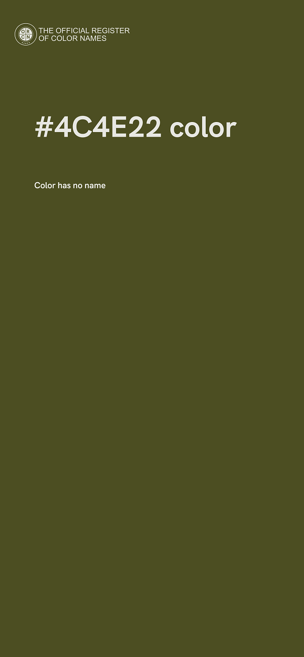 #4C4E22 color image