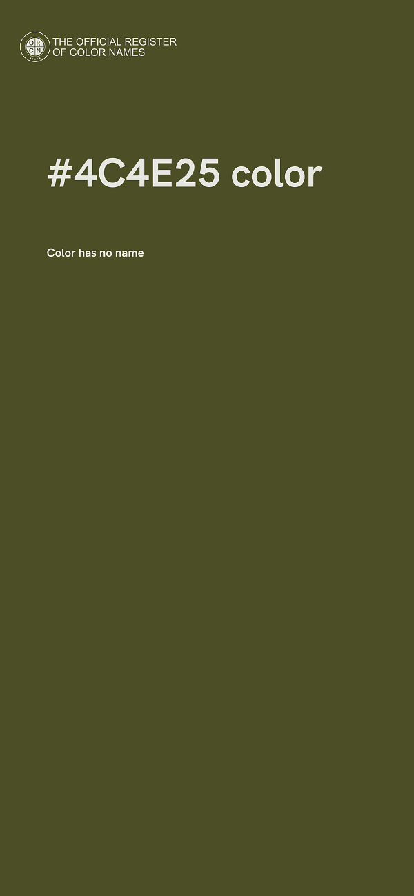 #4C4E25 color image