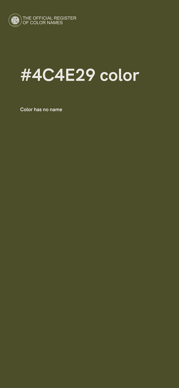#4C4E29 color image
