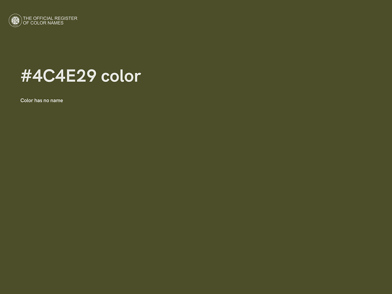 #4C4E29 color image