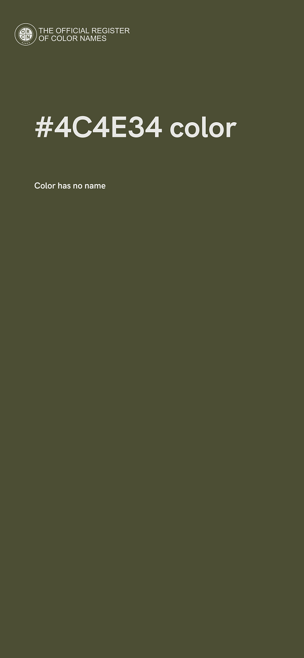 #4C4E34 color image