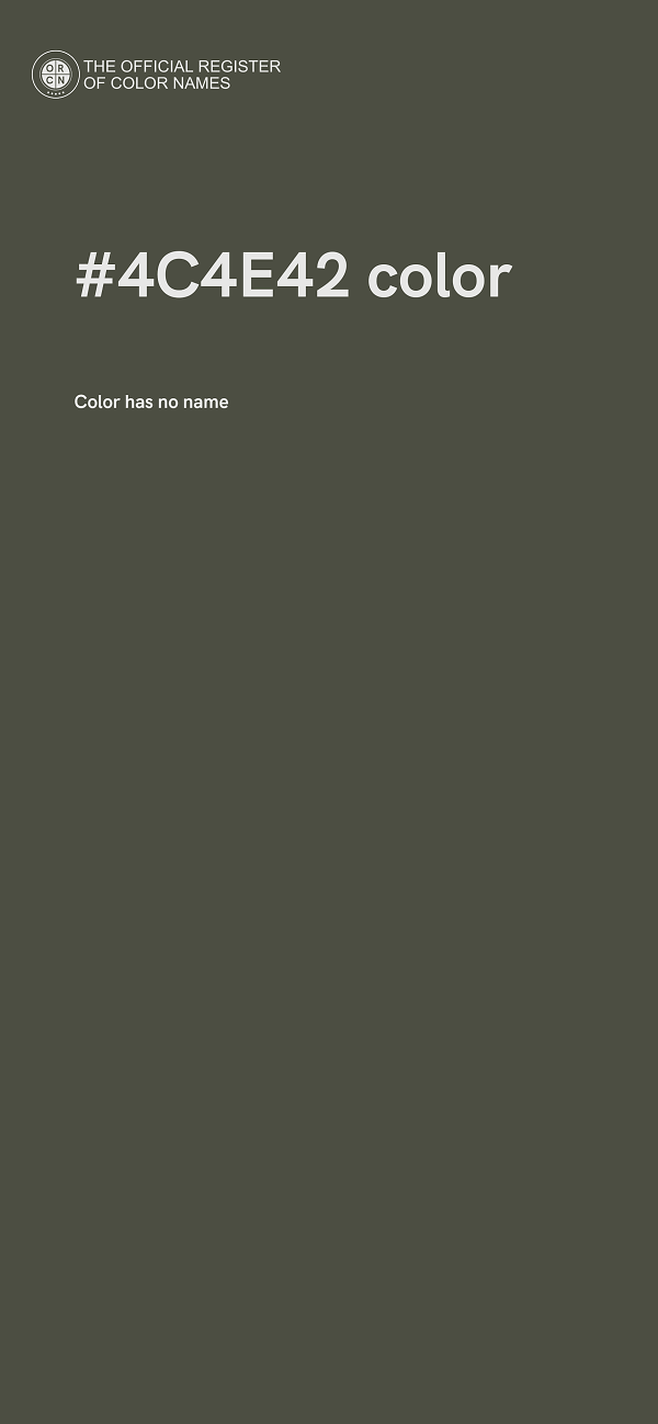 #4C4E42 color image