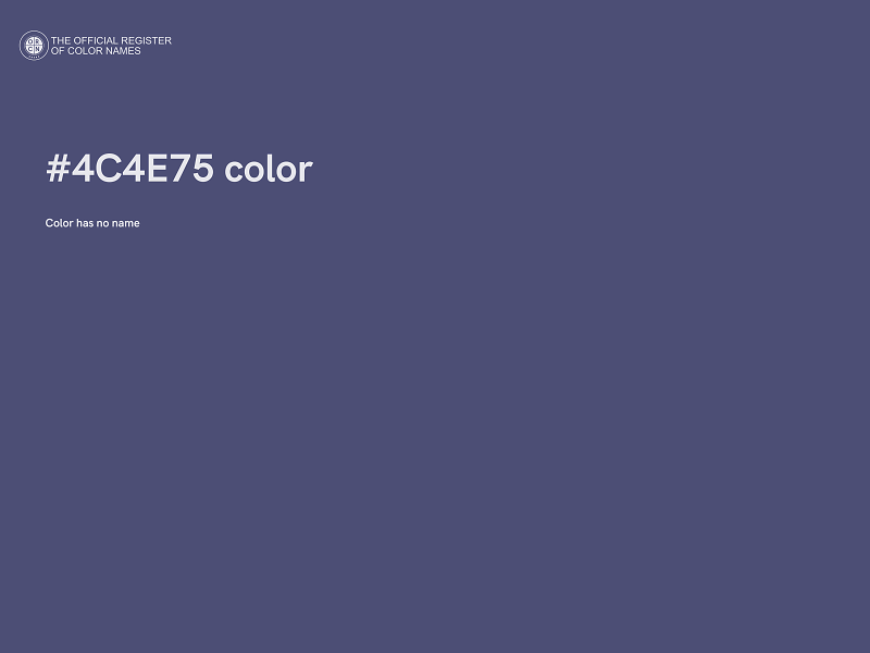 #4C4E75 color image