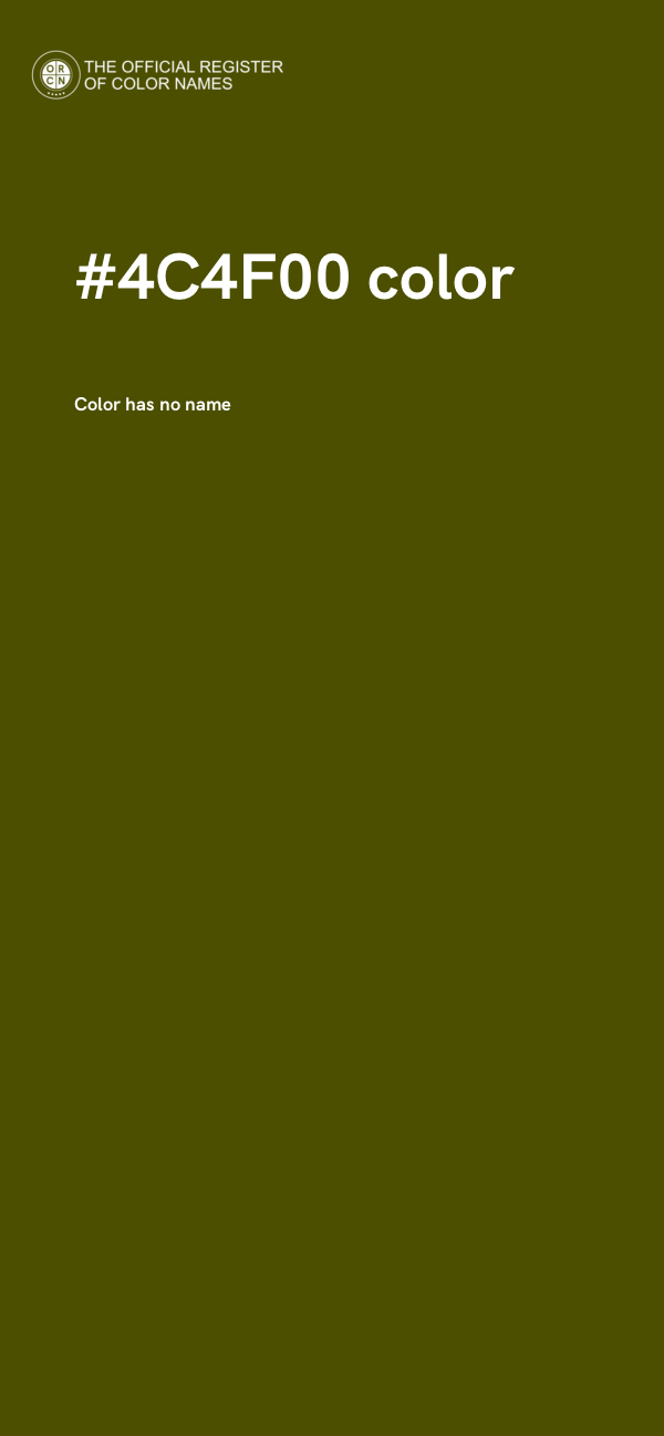 #4C4F00 color image