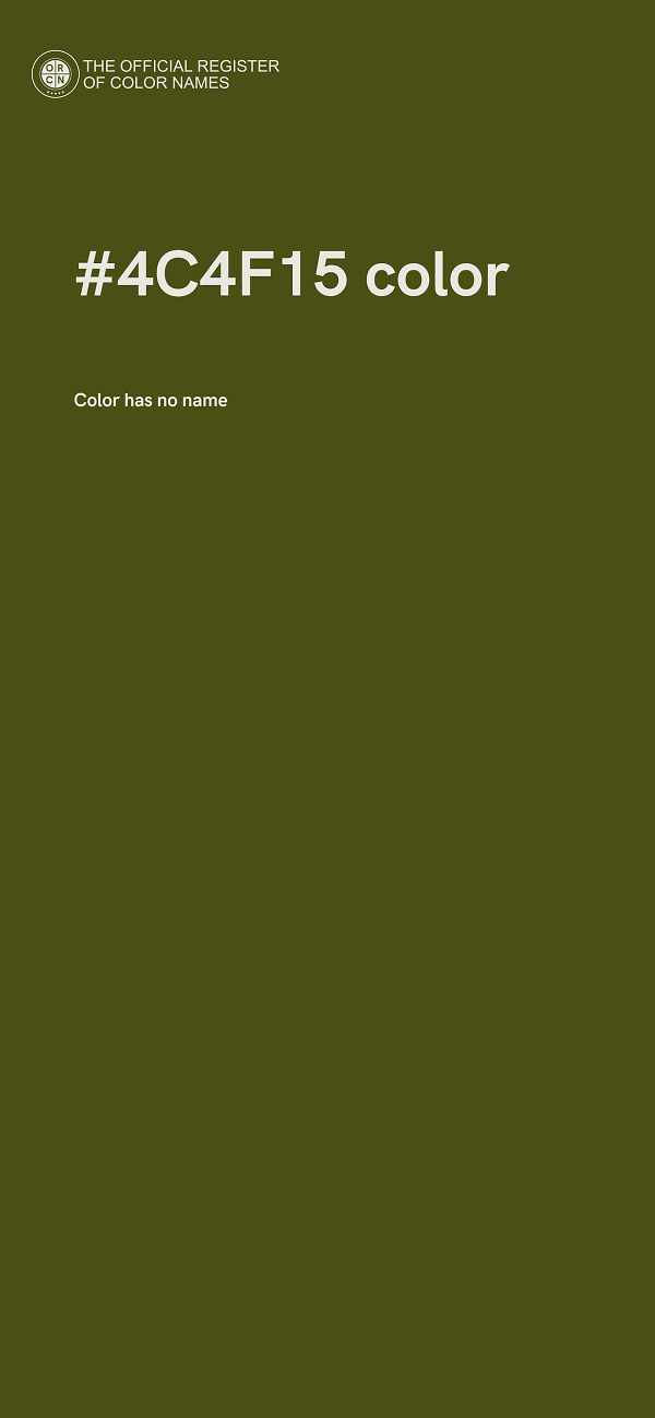 #4C4F15 color image