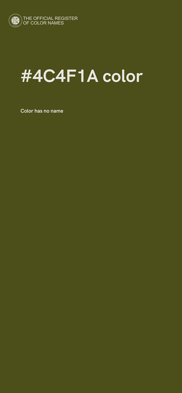 #4C4F1A color image