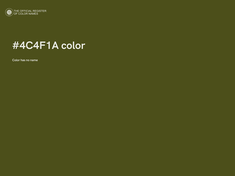 #4C4F1A color image