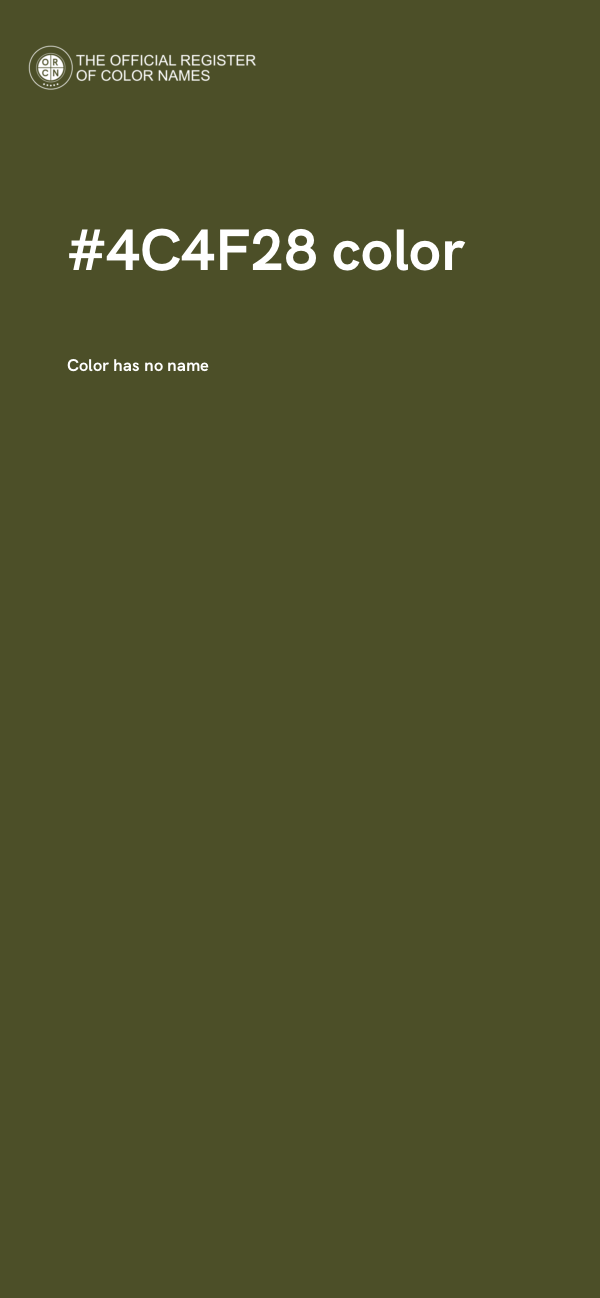 #4C4F28 color image