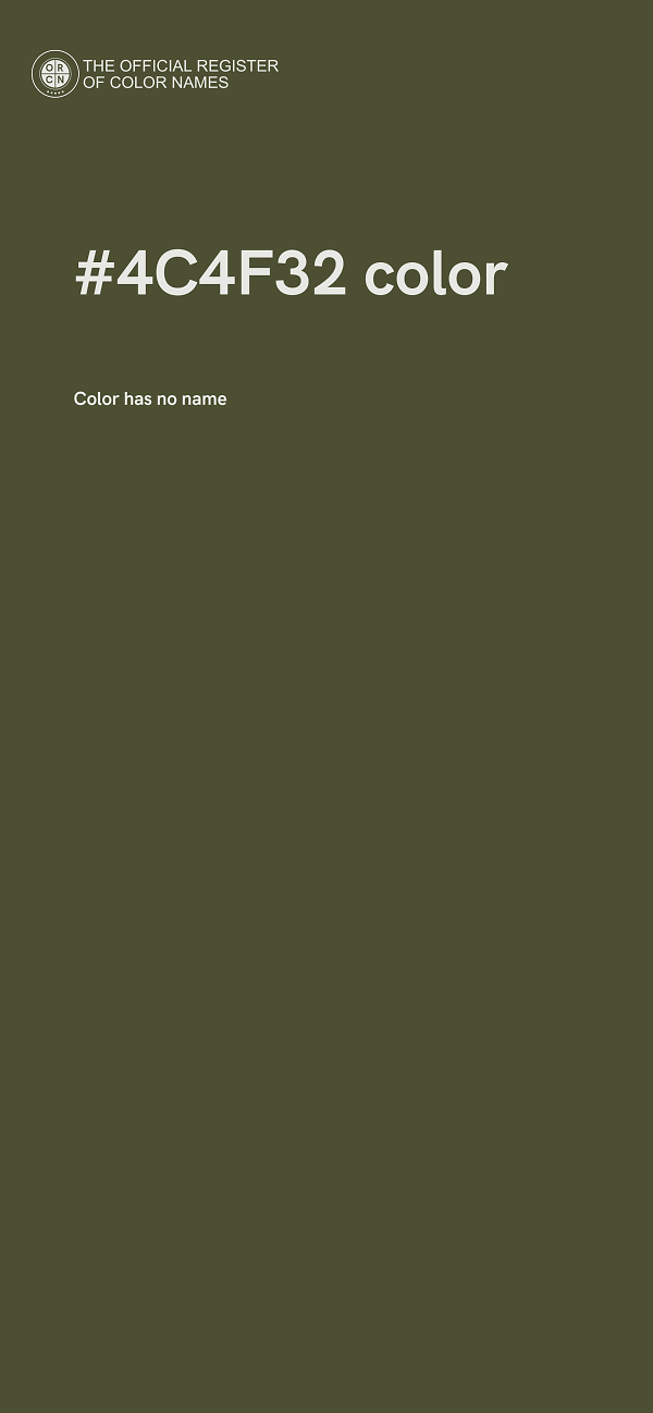 #4C4F32 color image