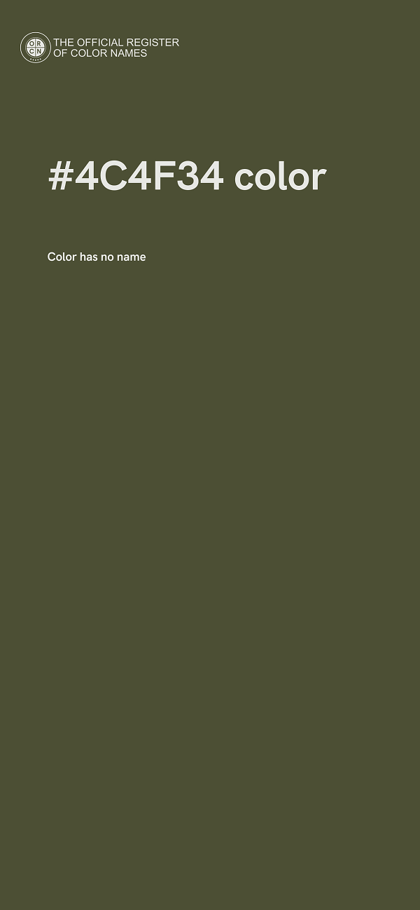 #4C4F34 color image
