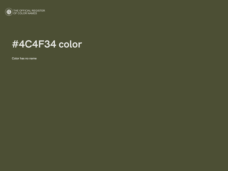 #4C4F34 color image