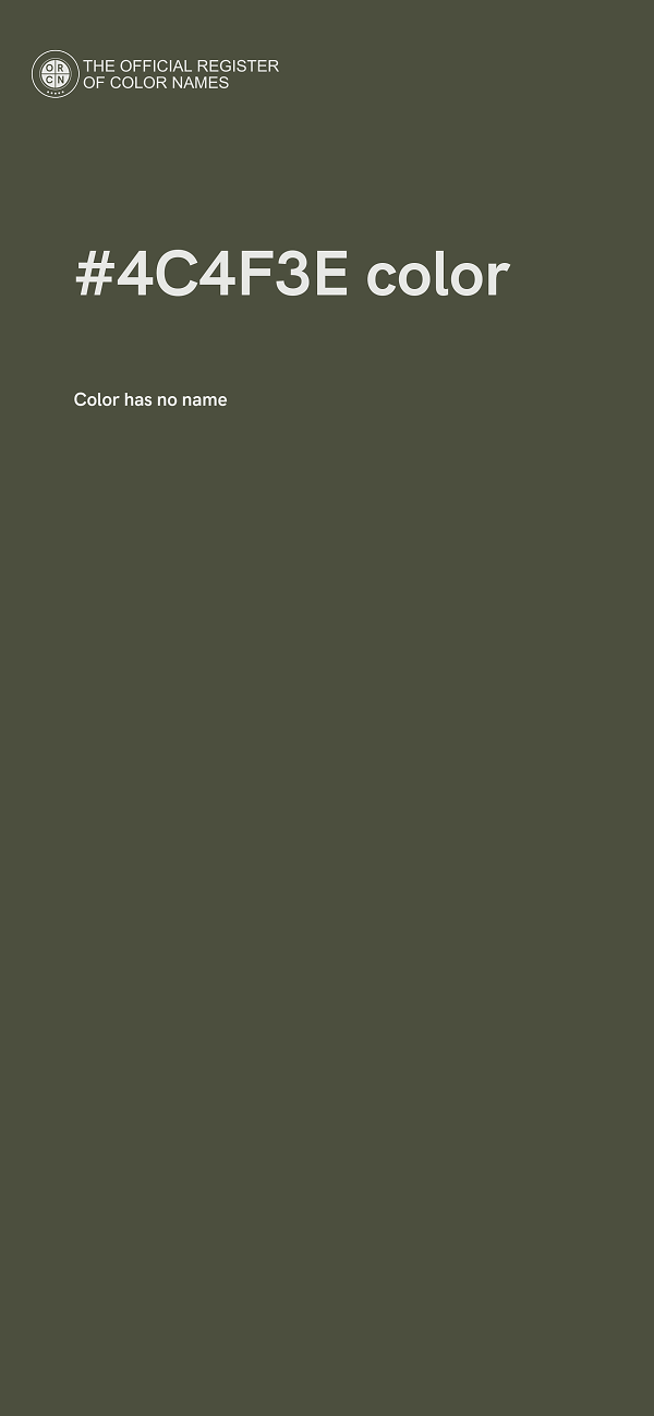 #4C4F3E color image