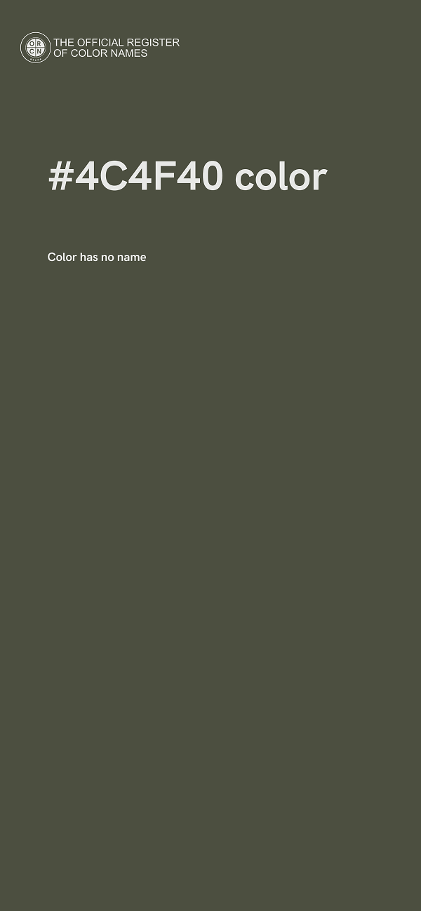 #4C4F40 color image