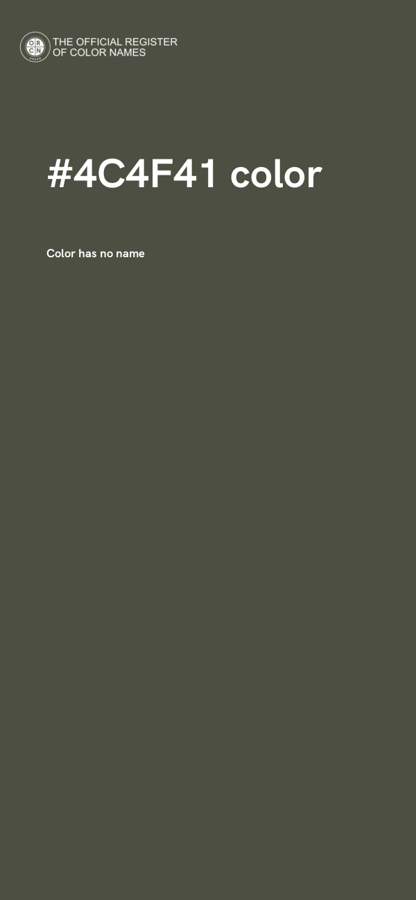 #4C4F41 color image