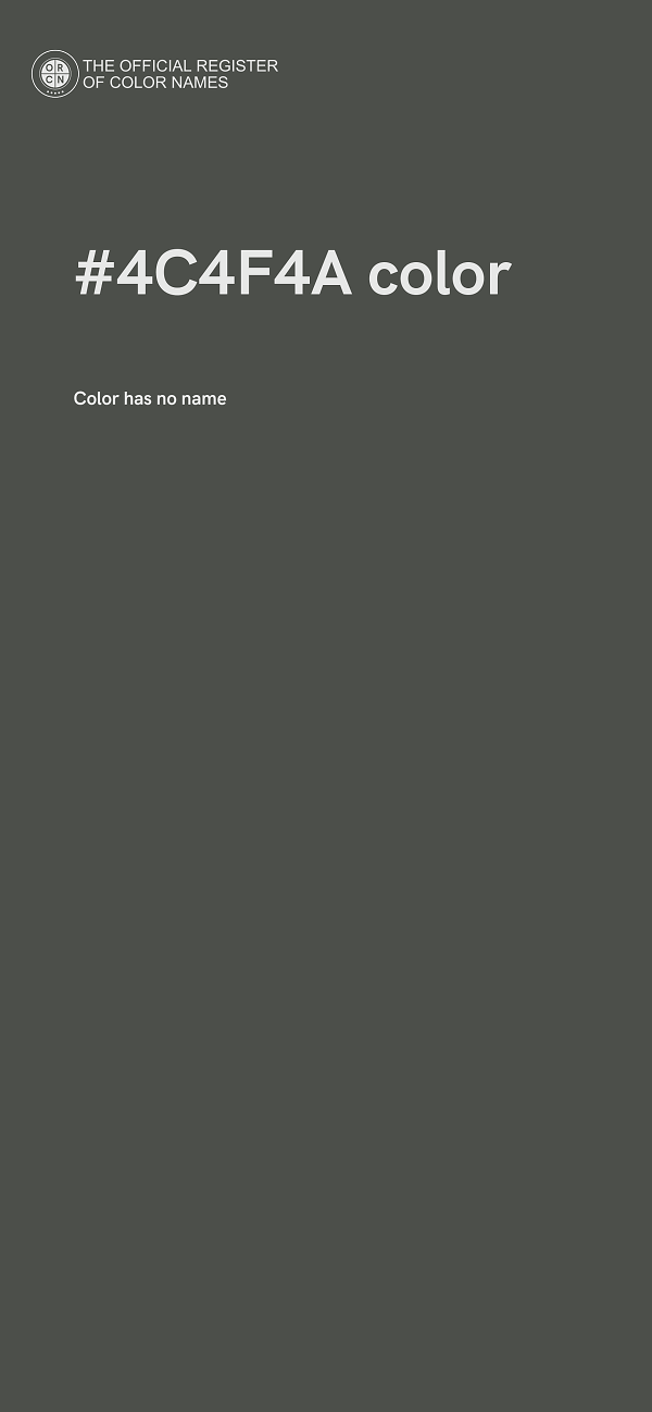 #4C4F4A color image