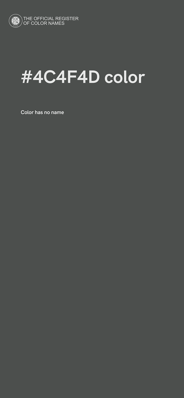 #4C4F4D color image