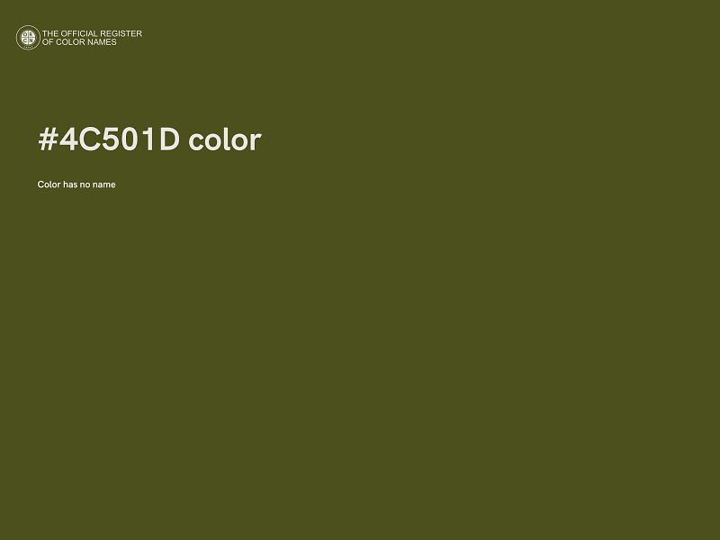 #4C501D color image