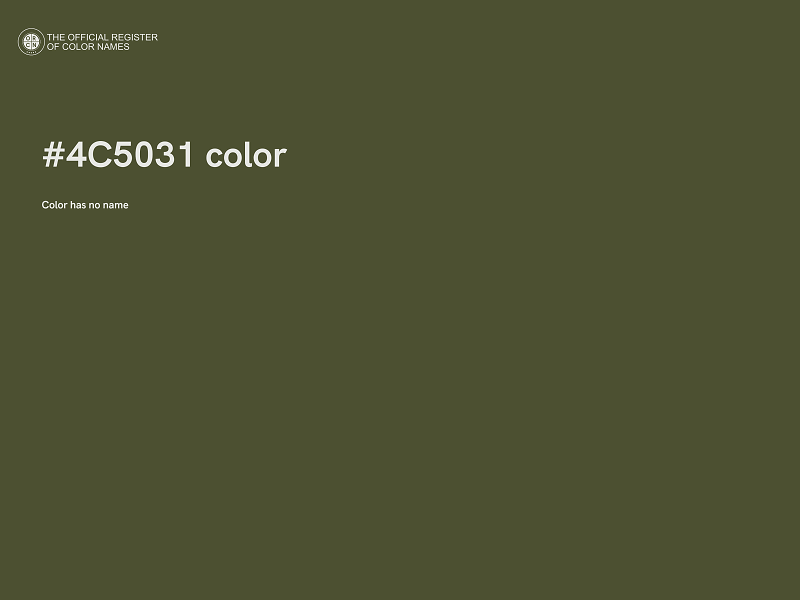 #4C5031 color image
