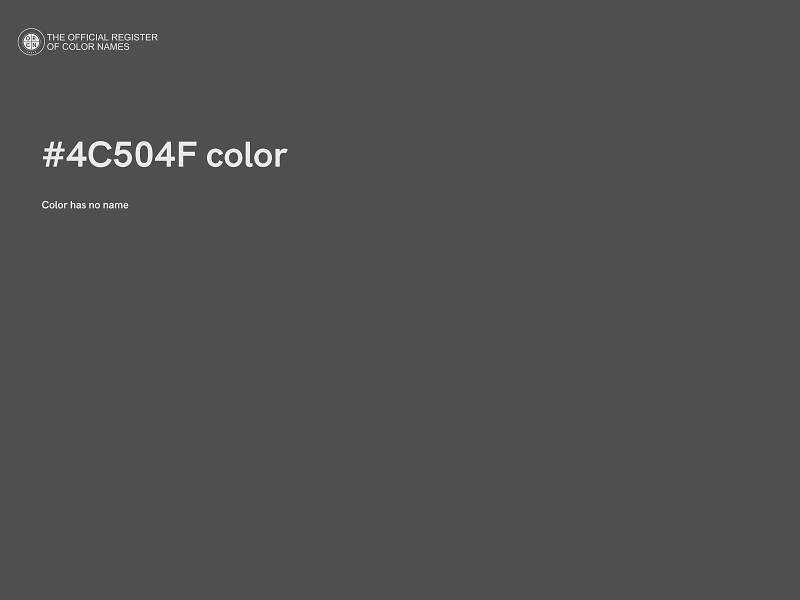 #4C504F color image