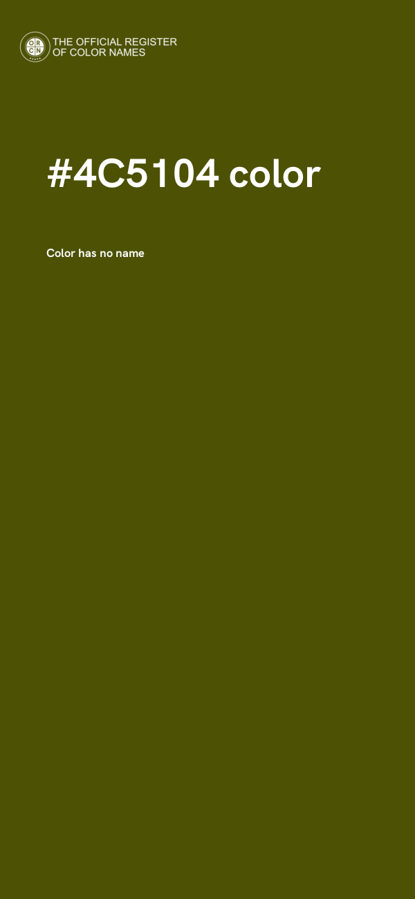 #4C5104 color image
