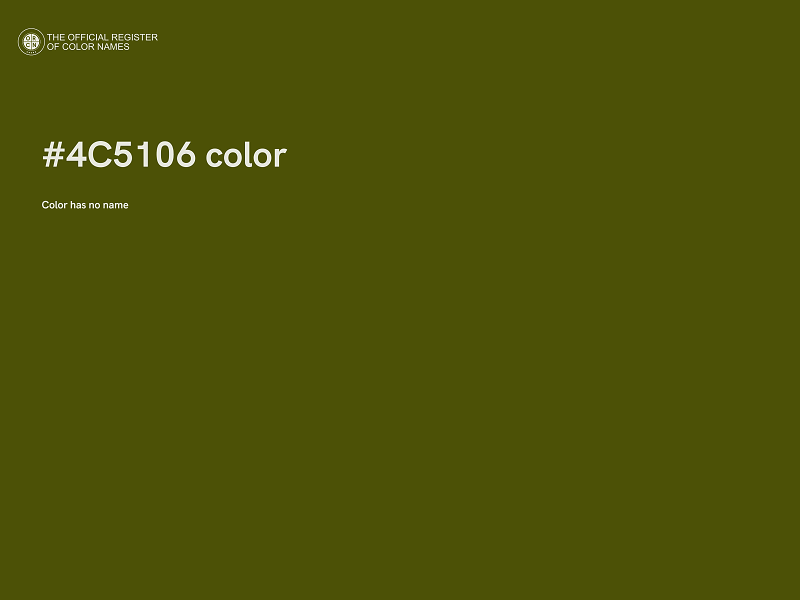 #4C5106 color image