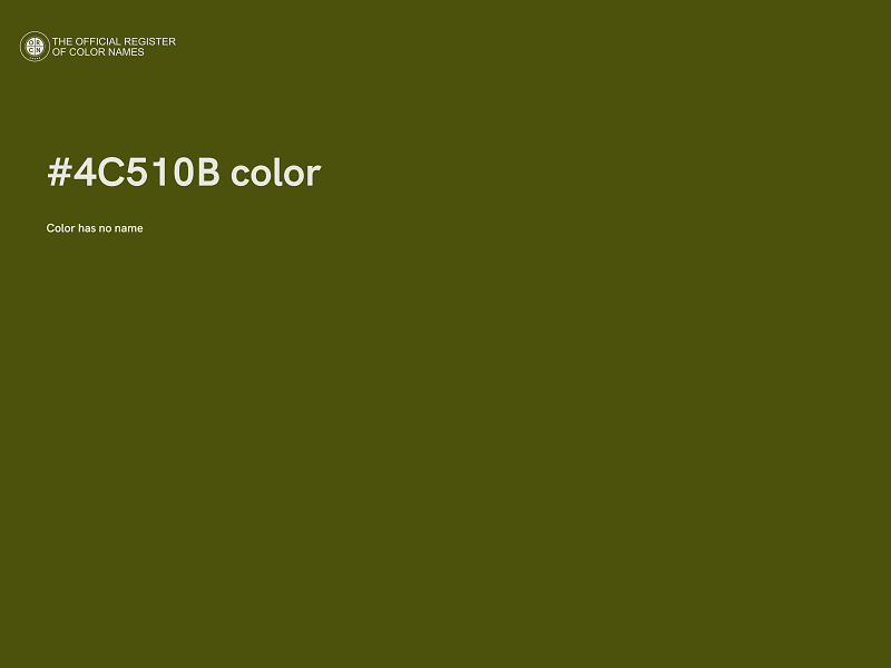 #4C510B color image