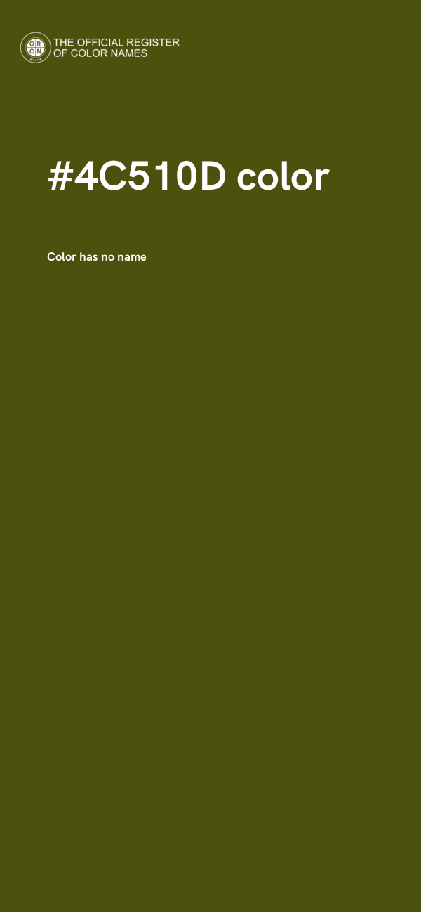 #4C510D color image