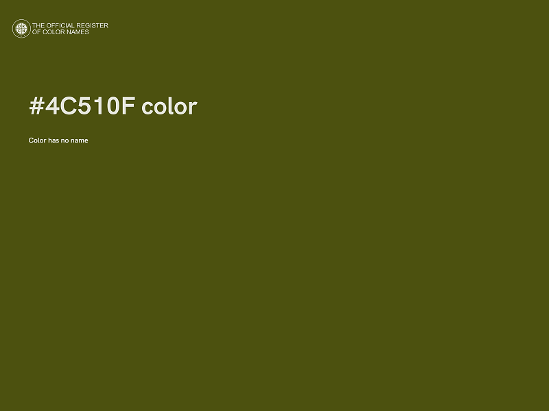 #4C510F color image