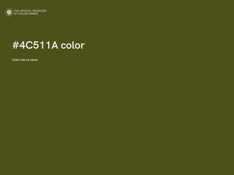 #4C511A color image