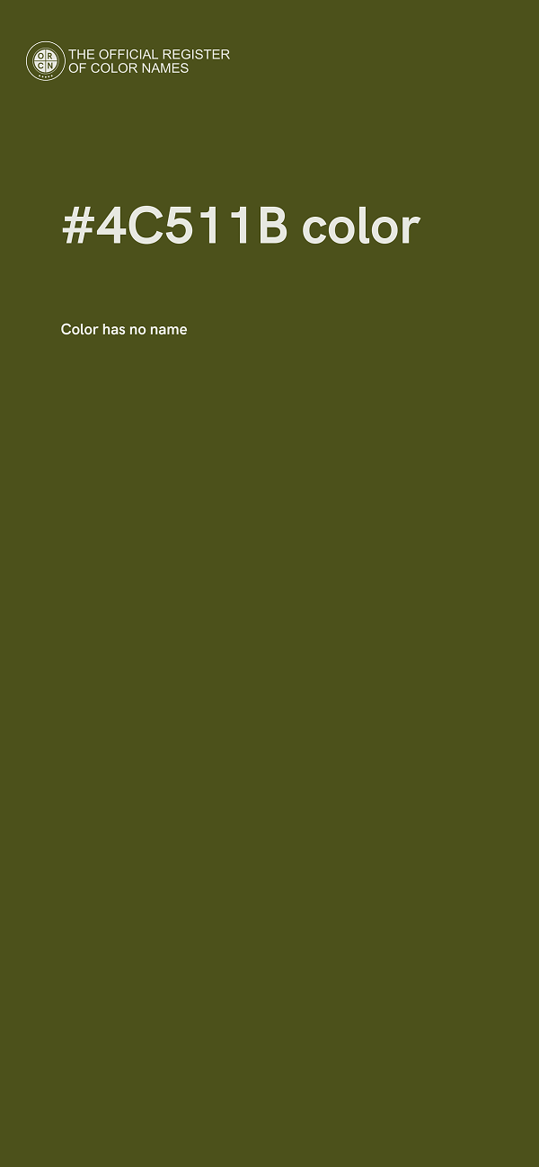 #4C511B color image