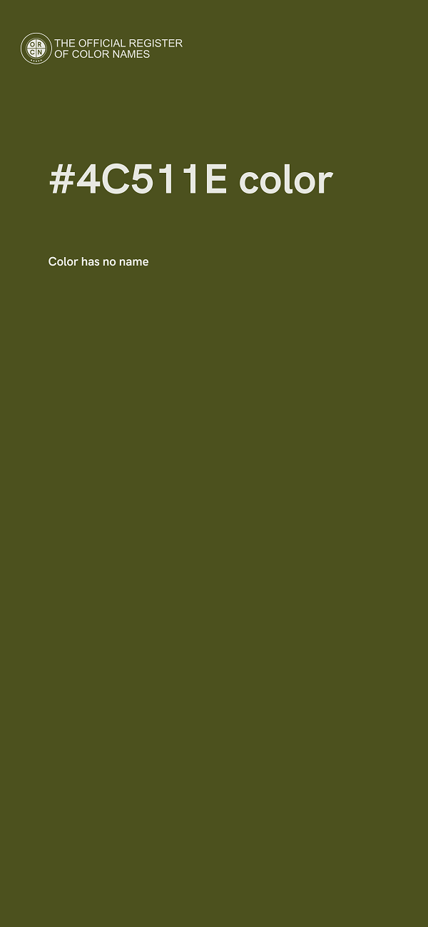 #4C511E color image