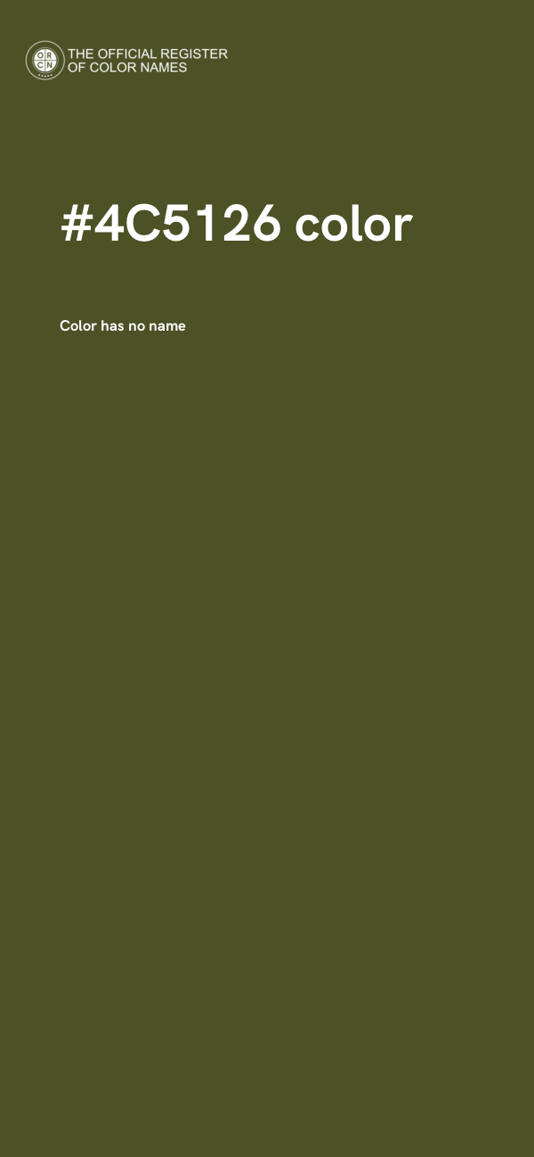 #4C5126 color image