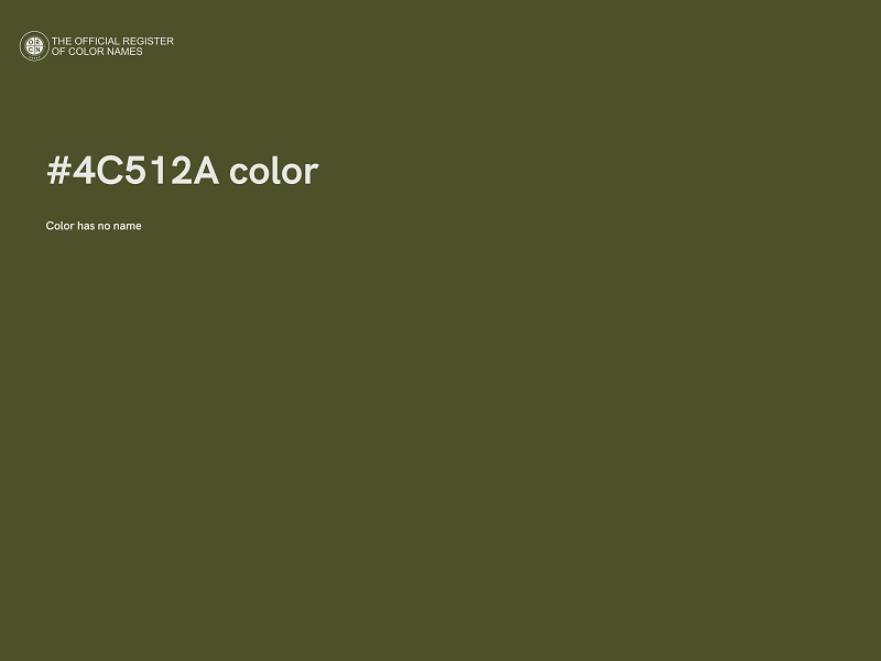 #4C512A color image