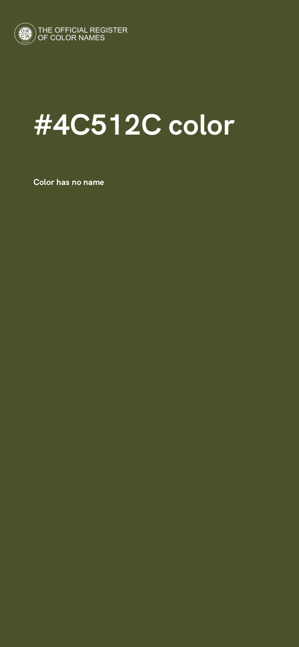 #4C512C color image