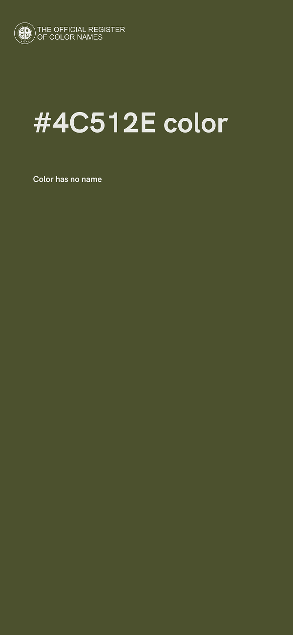 #4C512E color image
