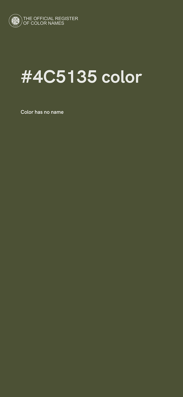 #4C5135 color image